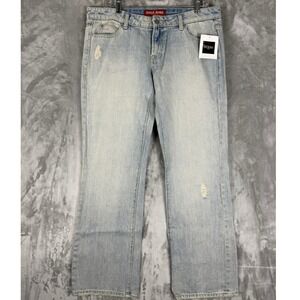 NWT Guess‎ Jeans Womens Light Wash Embroidered Bootcut Denim Pants Size 31